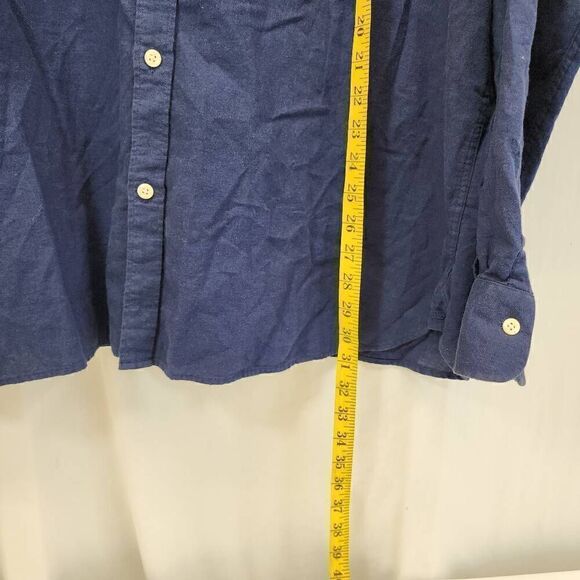 Peter Millar Size Xl Navy Blue Long-Sleeve Button-up Men's Shirt  S - Picture 4 of 7